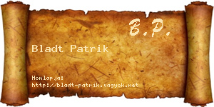 Bladt Patrik névjegykártya